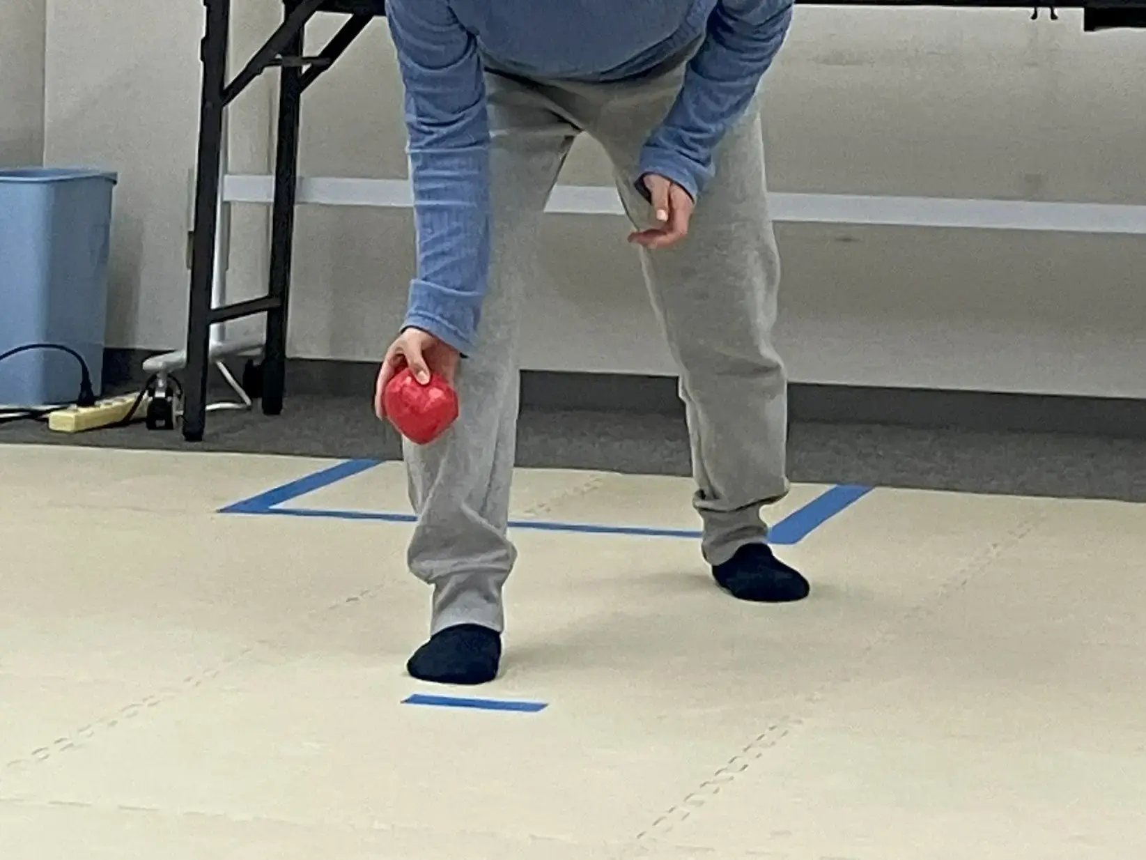 ボッチャをしている様子
