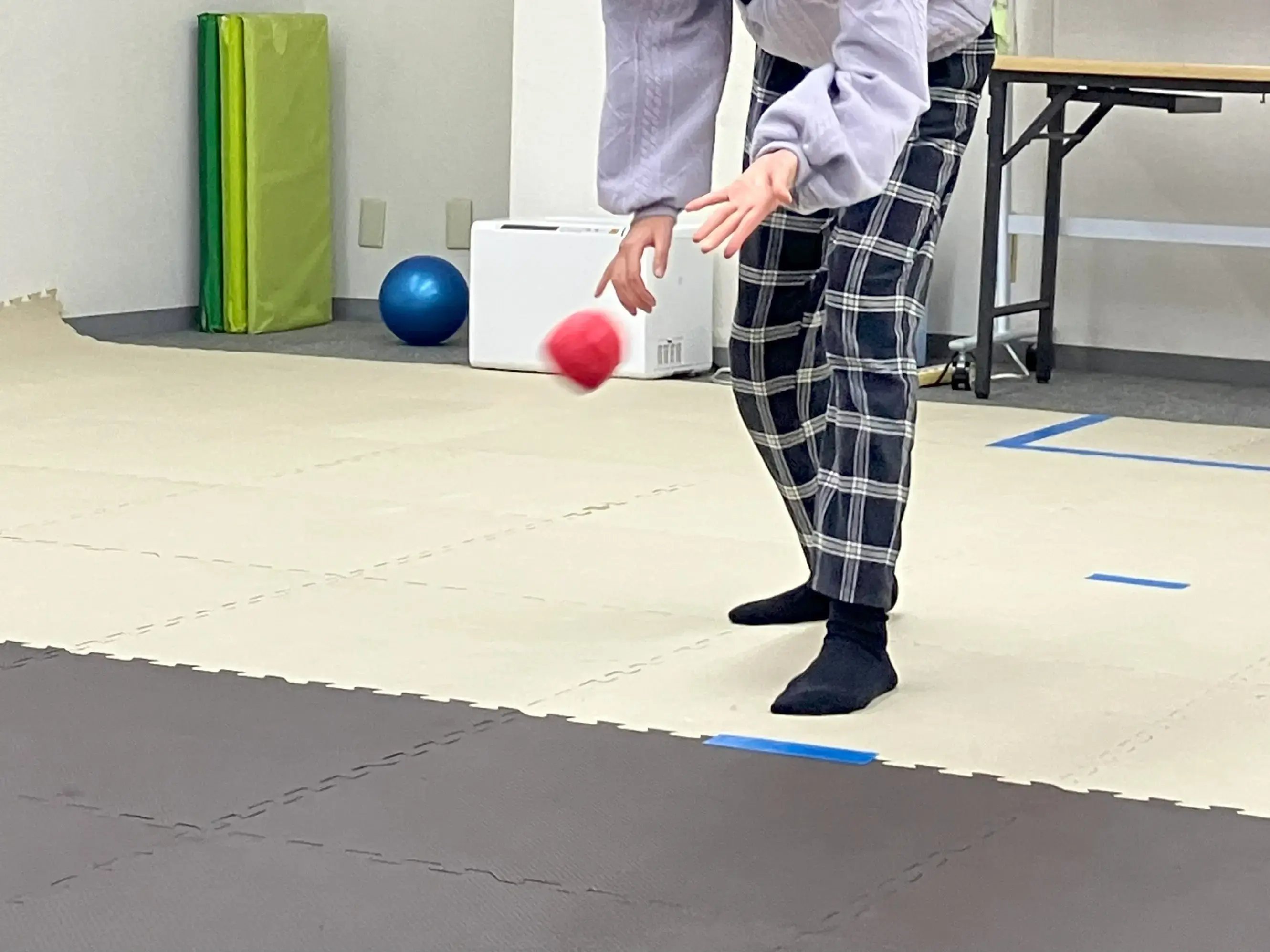 ボッチャをしている様子