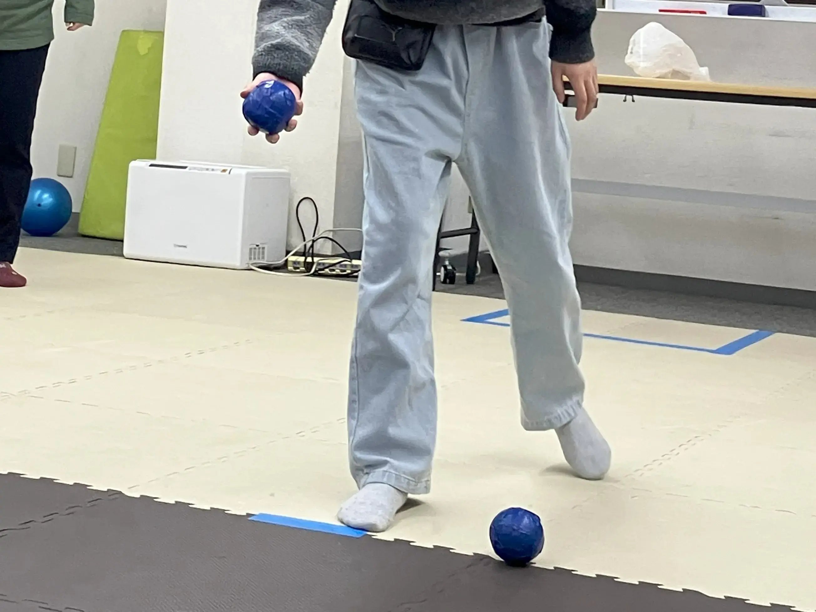 ボッチャをしている様子