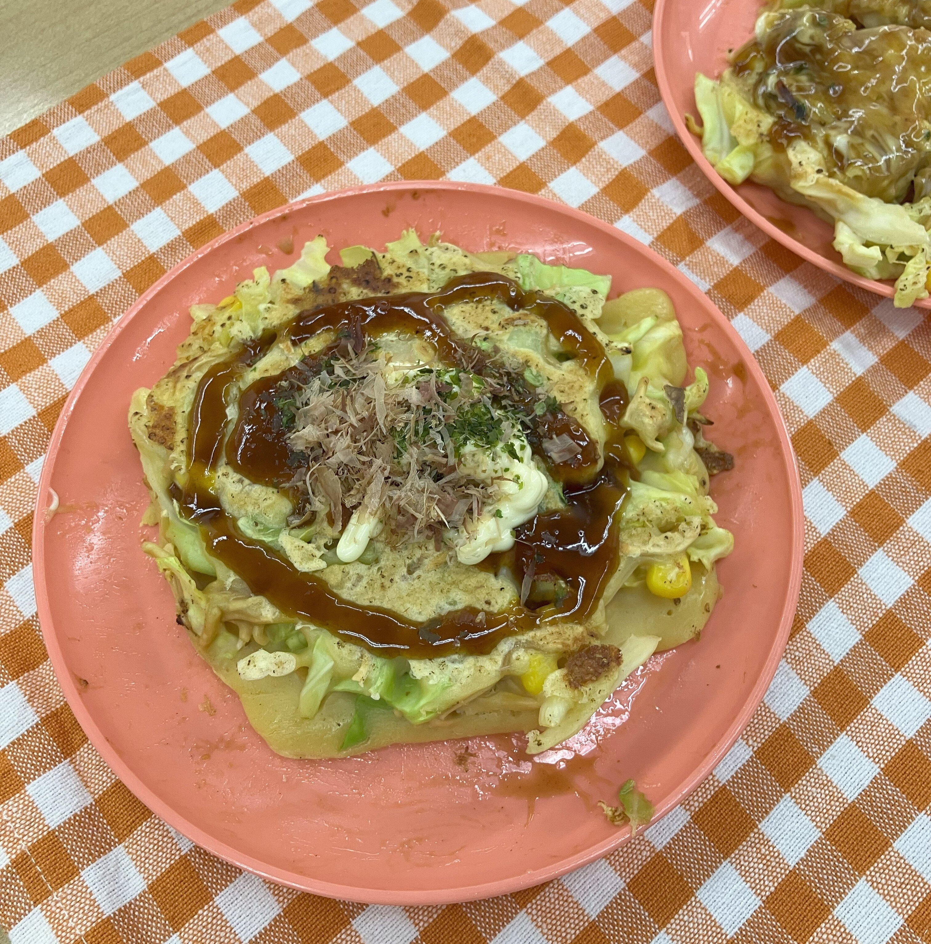 完成したお好み焼き