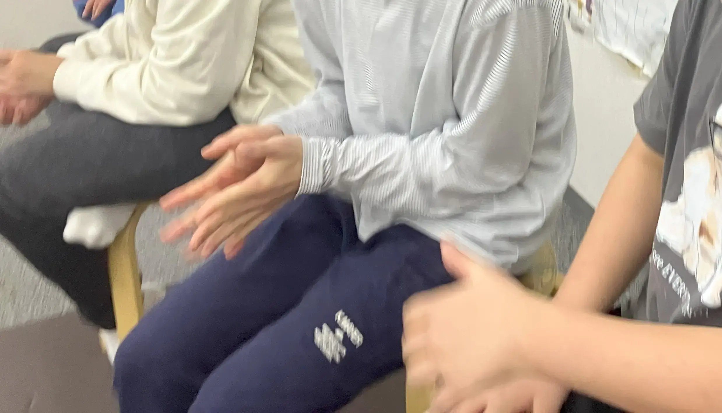 応援している様子